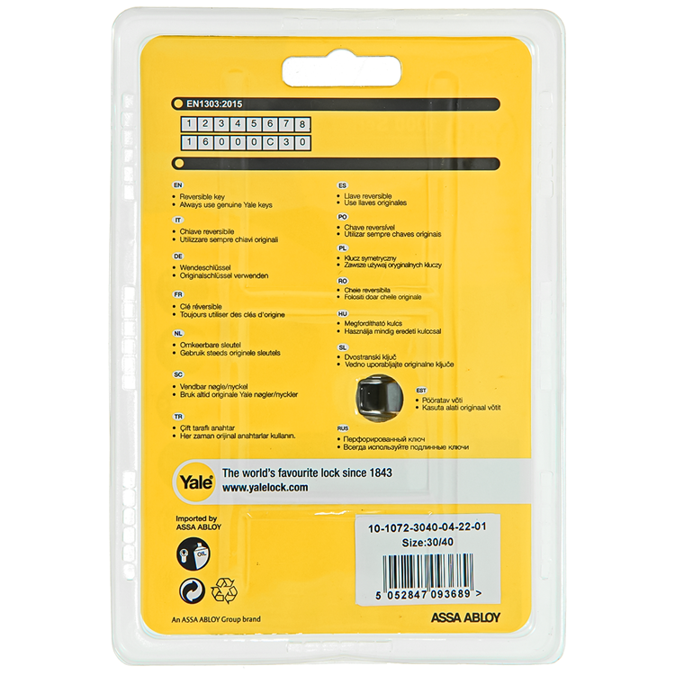 Afbeelding laden in galerijviewer, Yale 1060535 - profielcilinder 1000 mv 70mm(30 40) | 2 stuks