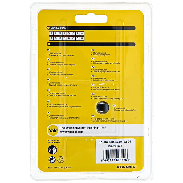 Load image into Gallery viewer, Yale 1060537 - profielcilinder 1000 mv 70mm(35 35) | 5 stuks
