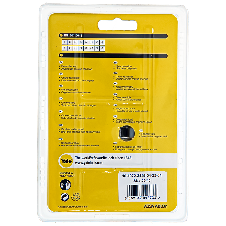 Load image into Gallery viewer, Yale 1060540 - profielcilinder 1000 mv 80mm(35 45) | 5 stuks