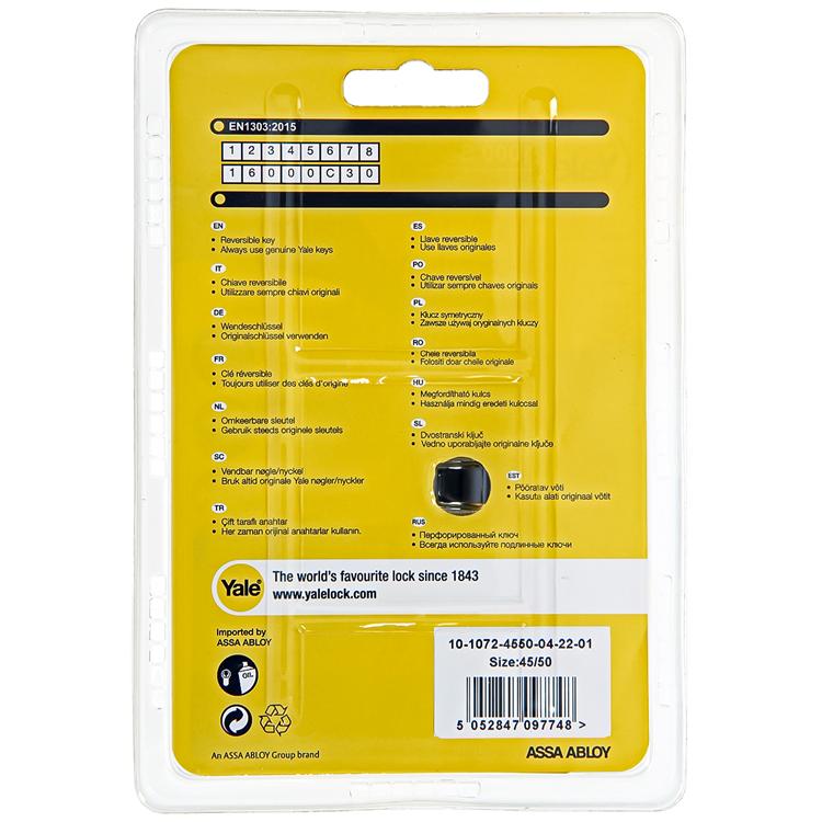 Load image into Gallery viewer, Yale 1060544 - profielcilinder 1000 mv 95mm(45 50) | 5 stuks