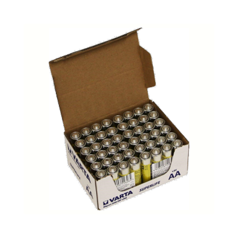 Load image into Gallery viewer, Varta Superlife AA batterijen. Zink-Carbon. per 60. (werkplaatsverpakking)