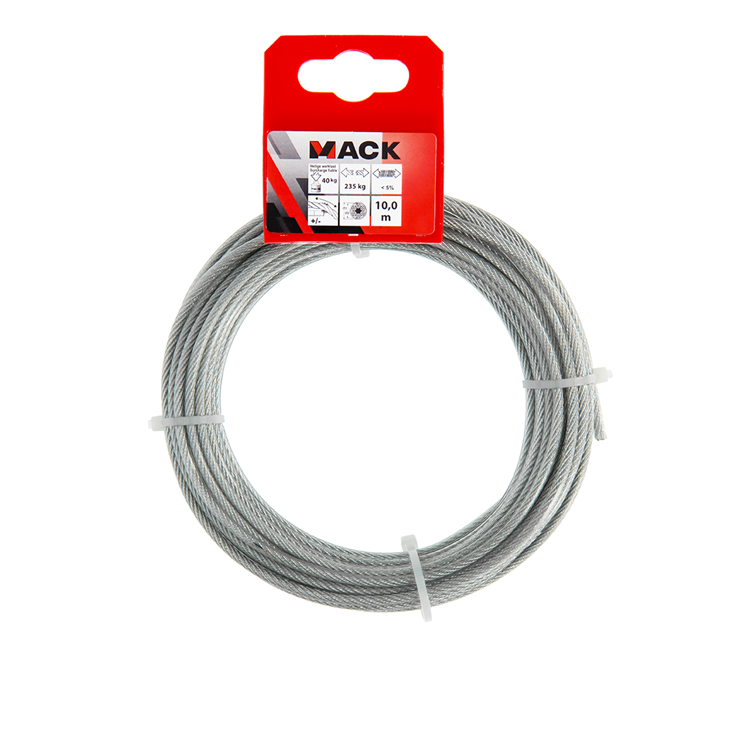 Load image into Gallery viewer, Mack 1015195 - staalkabel pvc mantel 6x7 10m 2-3mm wll 45 kg din en12385-4 | 5 stuks