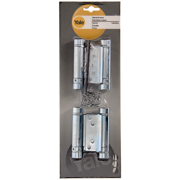Load image into Gallery viewer, Yale 1019231 - 1 paar veerscharnieren verzinkt 75mm | 2 stuks