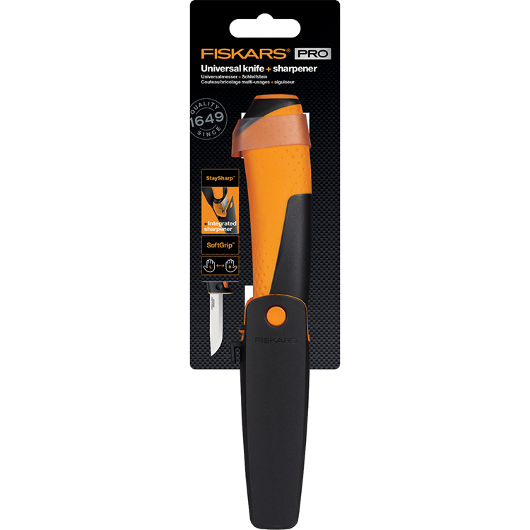 Load image into Gallery viewer, Fiskars 1063573 - universeel mes met slijper | 1 stuks