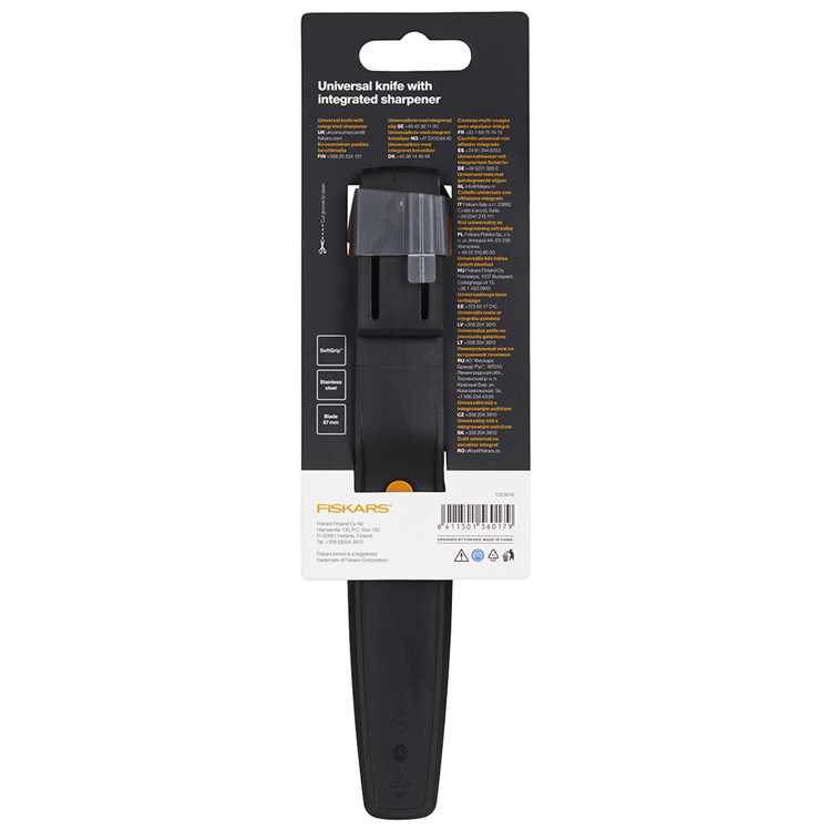 Load image into Gallery viewer, Fiskars 1063573 - universeel mes met slijper | 1 stuks