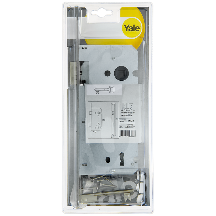 Load image into Gallery viewer, Yale 1060551 - insteekslot 110 60 l-r inox afgerond | 1 stuks