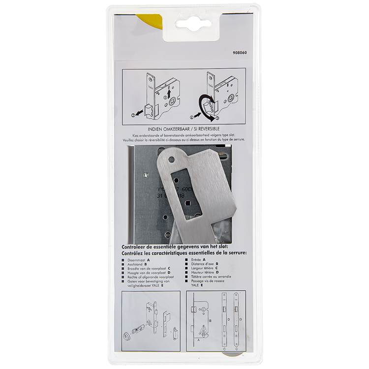 Load image into Gallery viewer, Yale 1060551 - insteekslot 110 60 l-r inox afgerond | 1 stuks