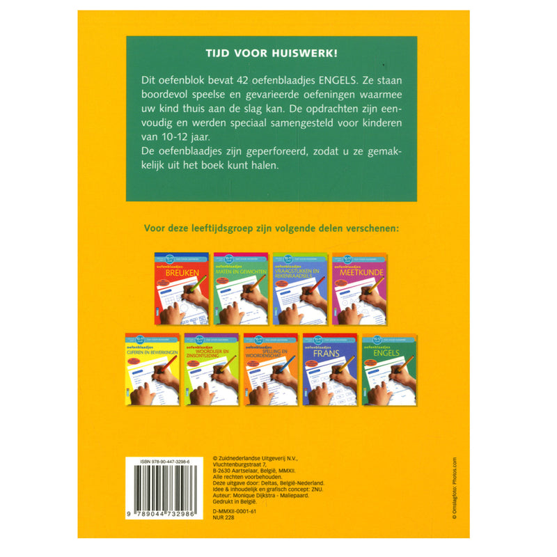 Load image into Gallery viewer, Deltas tijd voor huiswerk oefenblaadjes engels 10-12 jr