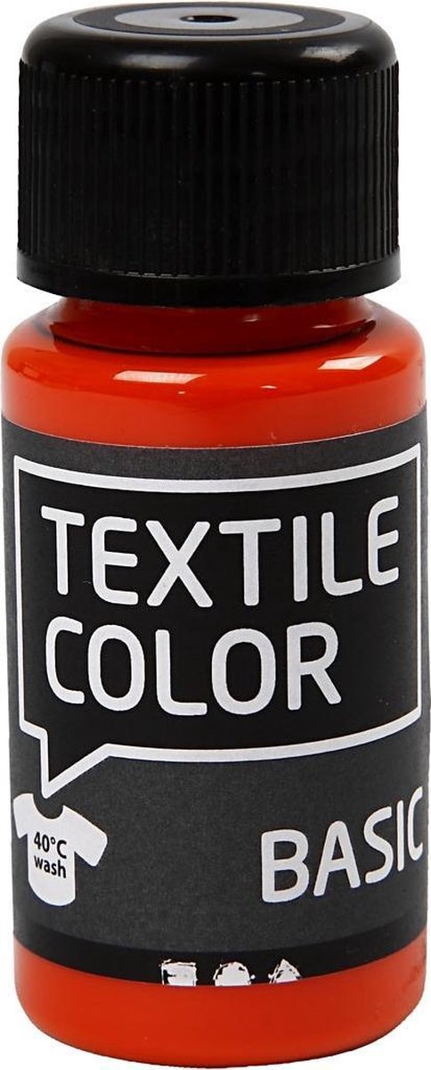 Afbeelding laden in galerijviewer, Creativ company textile color semi-dekkende textielverf - oranje, 50ml