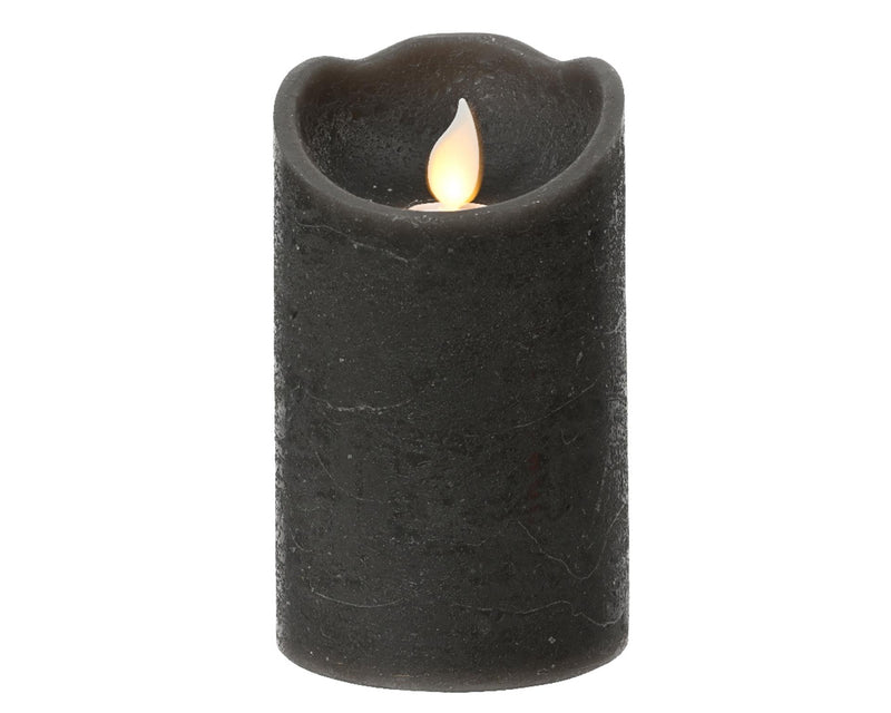 Load image into Gallery viewer, Lumineo led waving kaars wax antraciet h12,5cm