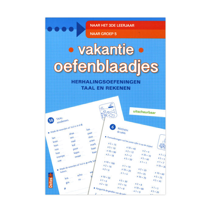 Load image into Gallery viewer, Deltas vakantie oefenblaadjes naar groep 5 herhalingsoefeningen t