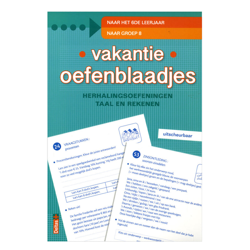 Load image into Gallery viewer, Deltas vakantie oefenblaadjes naar groep 8