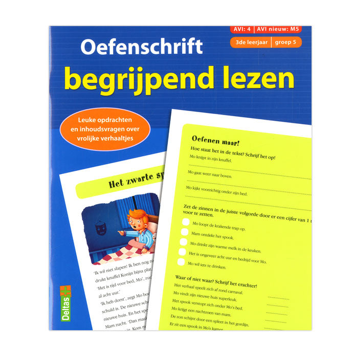 Load image into Gallery viewer, Deltas oefenschrift begrijpend lezen m5 (groep 5)
