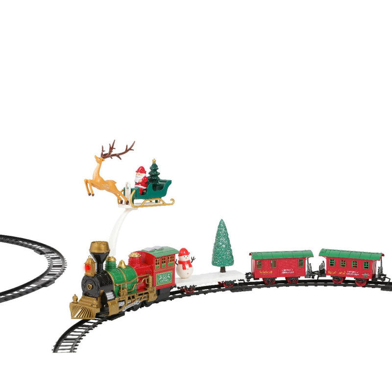 Load image into Gallery viewer, Decoris kersttrein 90x90cm op batterij met verlichting