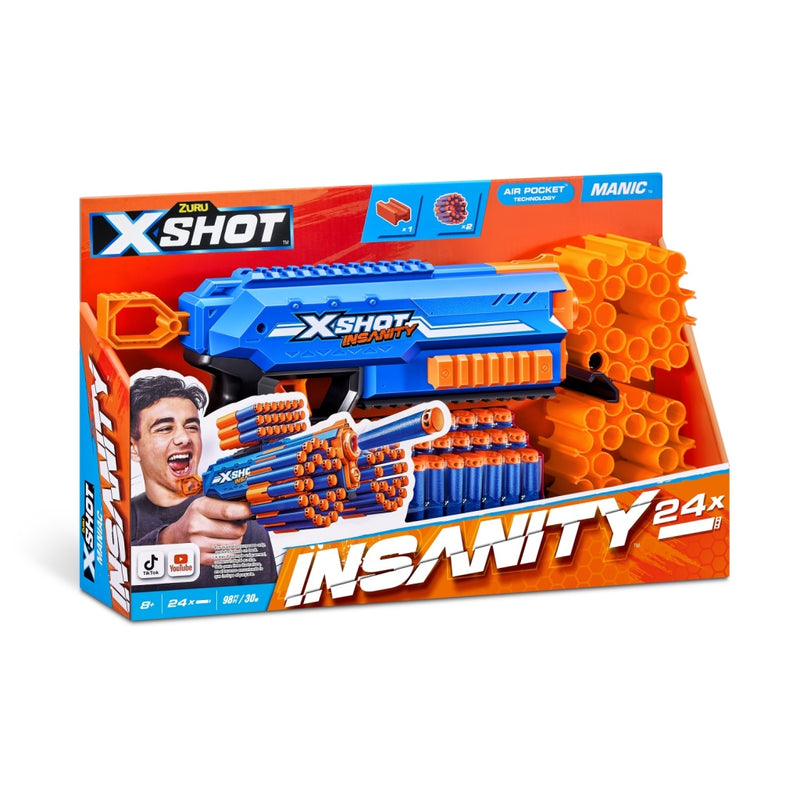 Afbeelding laden in galerijviewer, Zuru x-shot insanity manic blaster + 24 darts