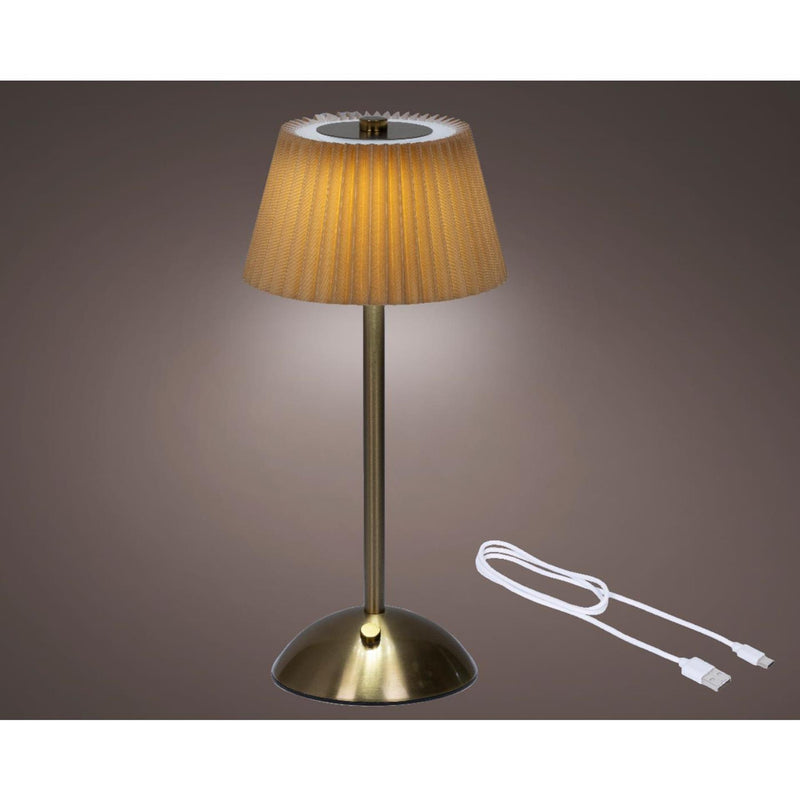 Afbeelding laden in galerijviewer, Lumineo tafellamp oplaadbaar met led oranje goud ã˜15xh30,5cm