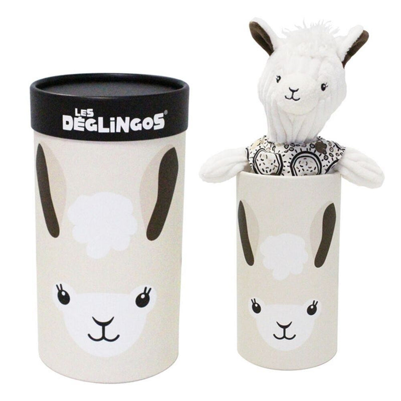 Load image into Gallery viewer, Knuffel in koker, de jonge lama 33 cm