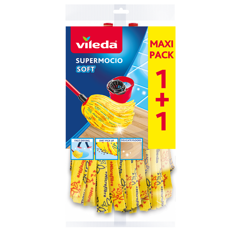 Afbeelding laden in galerijviewer, Vileda supermocio soft vervanging - navulling voor de supermocio - 2 stuks