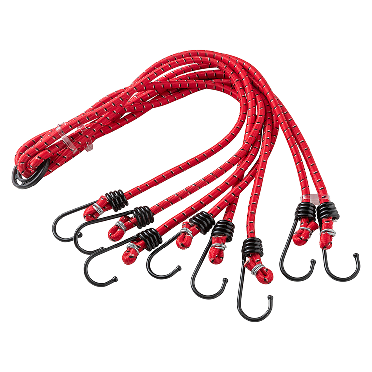 Load image into Gallery viewer, Mack 1006829 - snelbinder elastisch 8 haken rood | 5 stuks