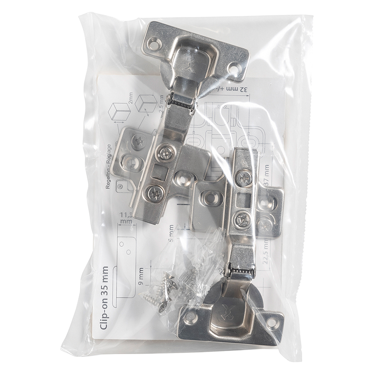 Load image into Gallery viewer, Mack 1071154 - 2 inboorsch. clip on soft cl. 35mm 110° half opliggende deur | 5 stuks