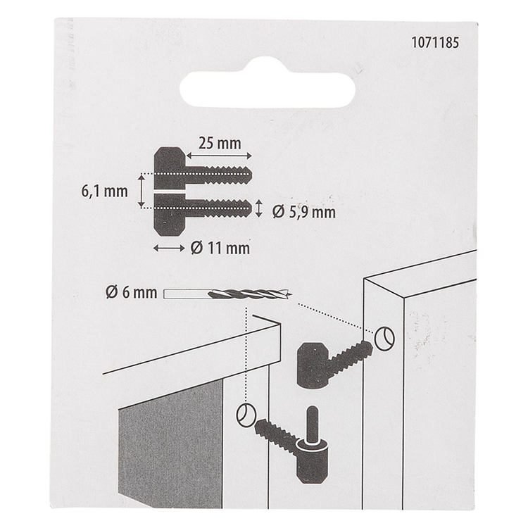Load image into Gallery viewer, Mack 1071185 - 2 meubel inboorpaumellen zwart ø 11 x 25 mm | 5 stuks