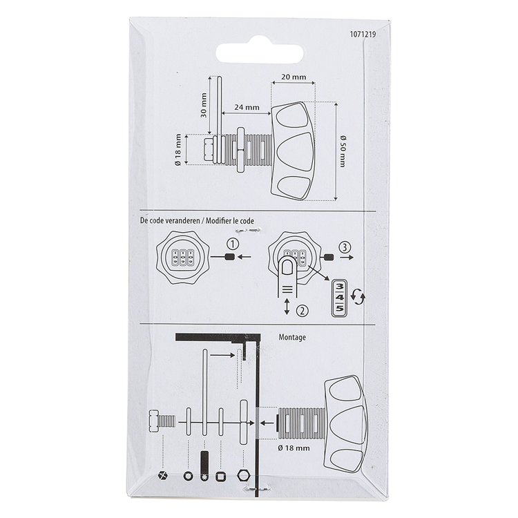 Load image into Gallery viewer, Mack 1071219 - brievenkast cijferslot zwart rond | 3 stuks