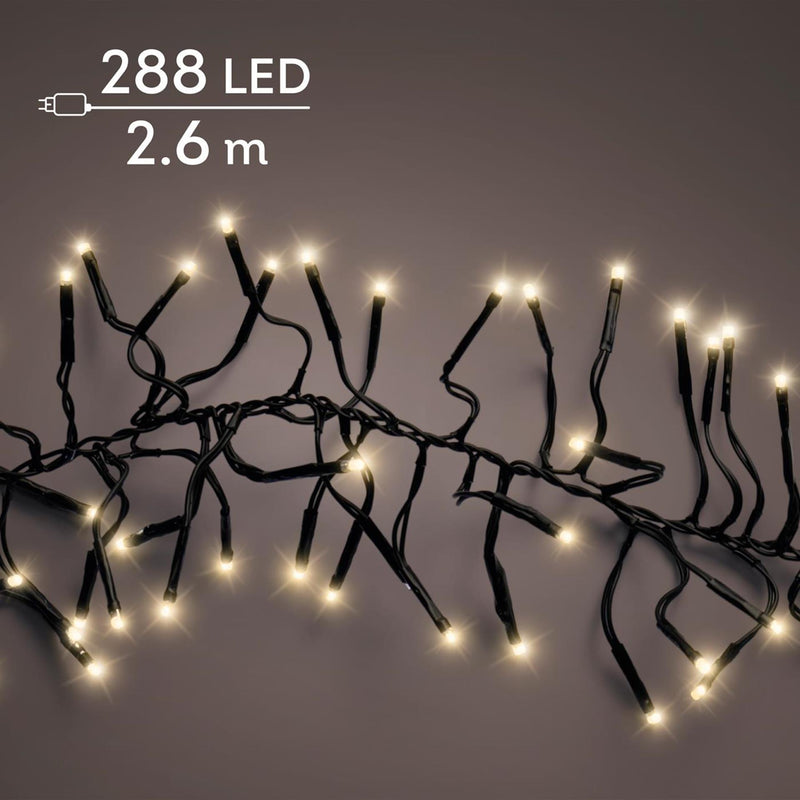 Load image into Gallery viewer, Lumineo kerstverlichting cluster 288led softgold