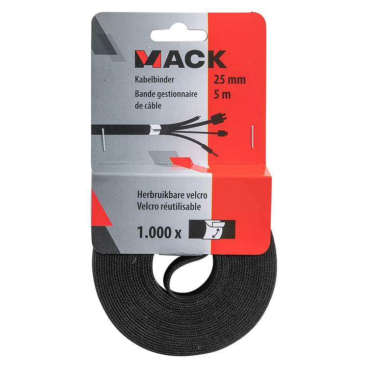 Load image into Gallery viewer, Mack 1072135 - velcro zwart 25mm 5m | 5 stuks