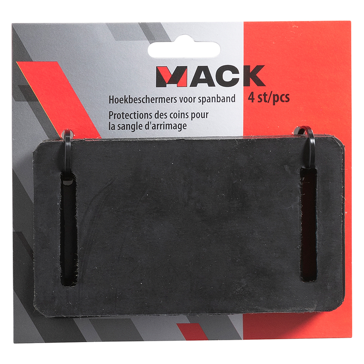 Load image into Gallery viewer, Mack 1072141 - 4 hoekbeschermers spanband 50mm rubber zwart | 5 stuks