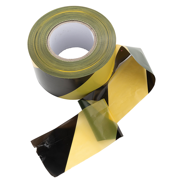 Load image into Gallery viewer, Mack 1072142 - afsperband geel zwart doos 75mm x 500m - 35 micron | 3 stuks