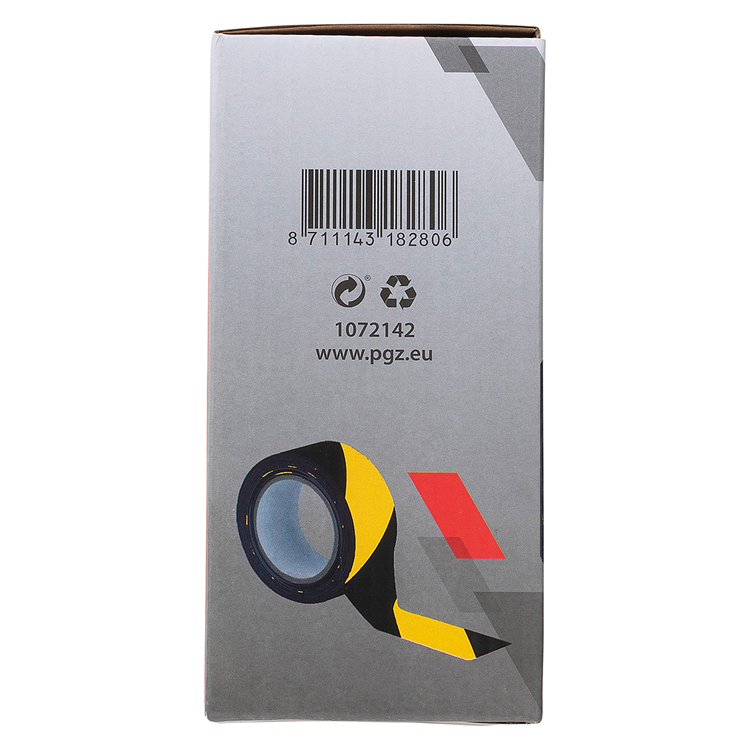 Load image into Gallery viewer, Mack 1072142 - afsperband geel zwart doos 75mm x 500m - 35 micron | 3 stuks