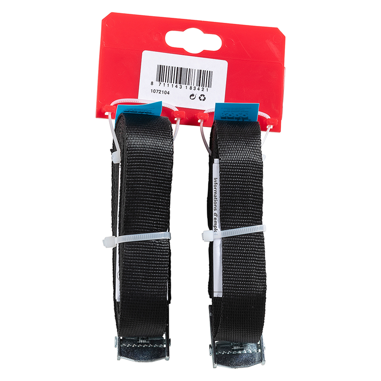 Load image into Gallery viewer, Mack 1072104 - 2 spanbanden met veerklem 25mm - 5m max250kg | 5 stuks