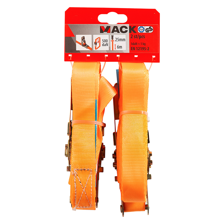Load image into Gallery viewer, Mack 1072107 - 2 spangordels pe, ratelspanner25mm-6m max 500kg | 5 stuks
