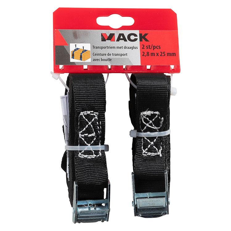 Load image into Gallery viewer, Mack 1072410 - 2 transportriemen met draaglus25mm - 2,8mm | 5 stuks
