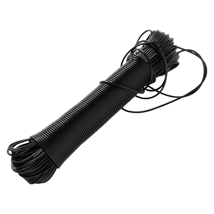Load image into Gallery viewer, Mack 1073341 - waslijndraad pp zwart streng 3mm 60m met staaldraad kern | 5 stuks
