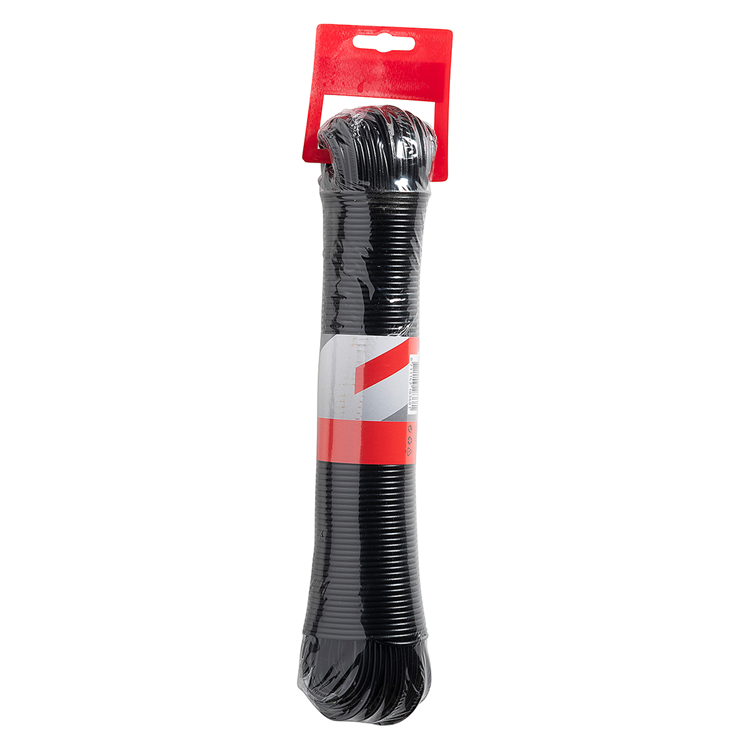 Load image into Gallery viewer, Mack 1073341 - waslijndraad pp zwart streng 3mm 60m met staaldraad kern | 5 stuks