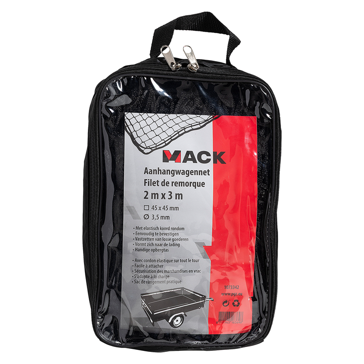 Load image into Gallery viewer, Mack 1073342 - aanhangwagennet zwart 2 x 3m | 3 stuks