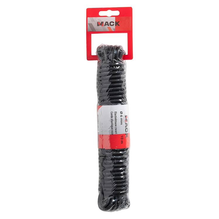 Load image into Gallery viewer, Mack 1072119 - elastiektouw zwart streng 6mm 10m | 5 stuks