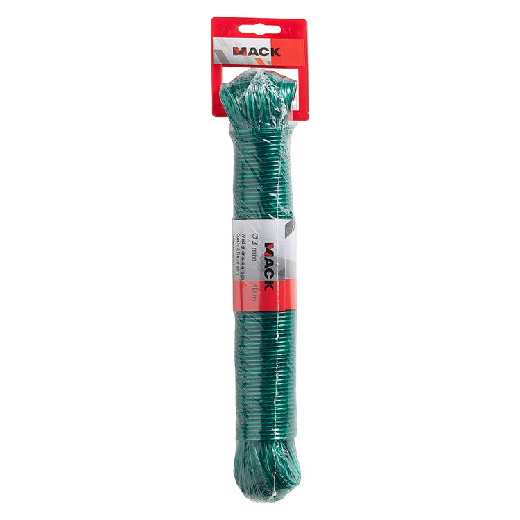 Load image into Gallery viewer, Mack 1072122 - waslijndraad pp groen streng 3mm 40m met staaldraad kern | 5 stuks