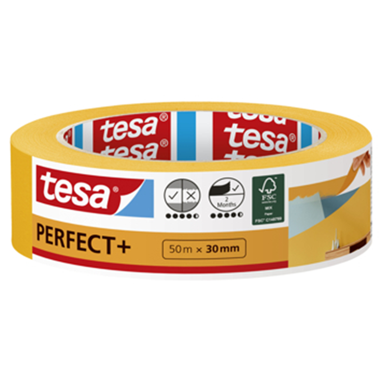Load image into Gallery viewer, Tesa perfect+ - maskeringstape - 50m x 30mm - precisie verfwerk - washipapier
