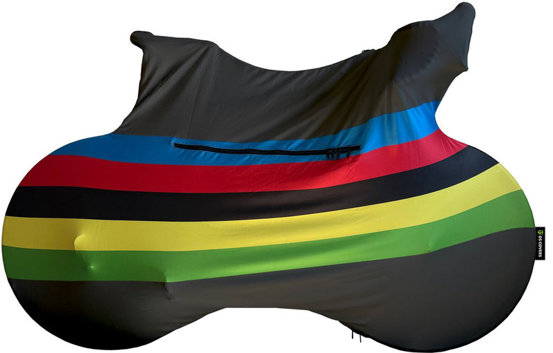 Load image into Gallery viewer, Ds covers Fietssok RAINBOW geschikt voor op de fietsdrager zwart