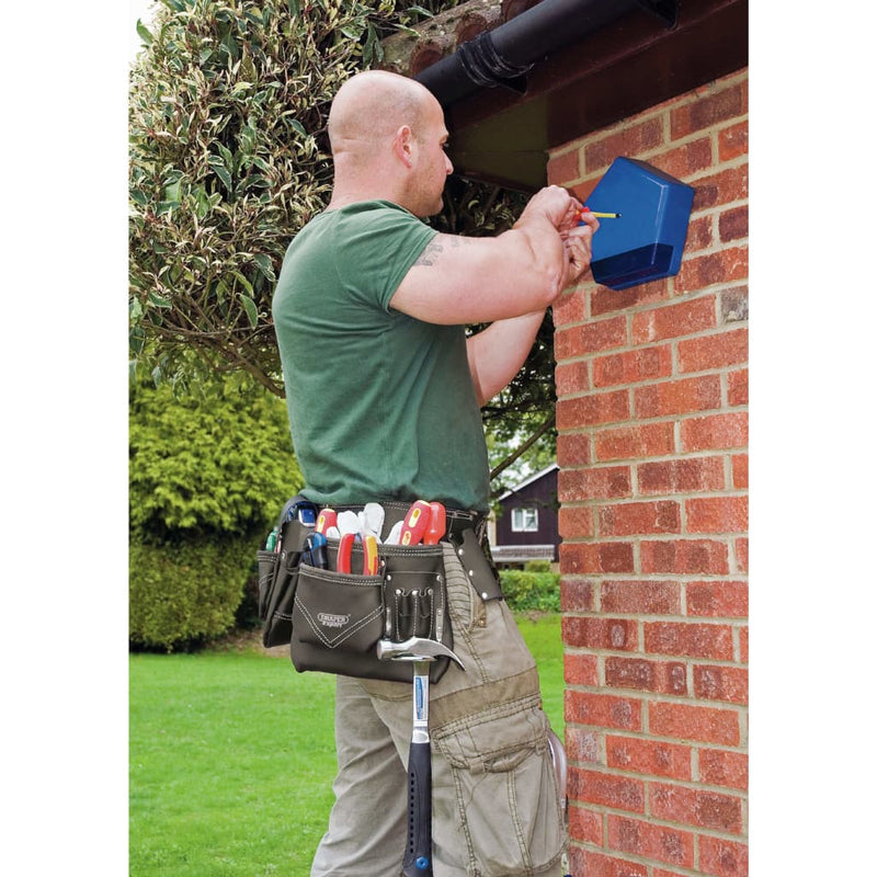 Load image into Gallery viewer, Draper Tools Draper Tools Gereedschapsriem met buidel 50 mm olie-gelooid leer zwart