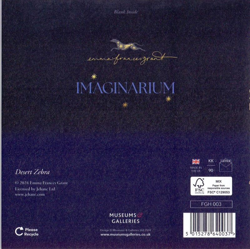 Load image into Gallery viewer, Kaart+. woe zebra. imaginarium. 16x16 cm