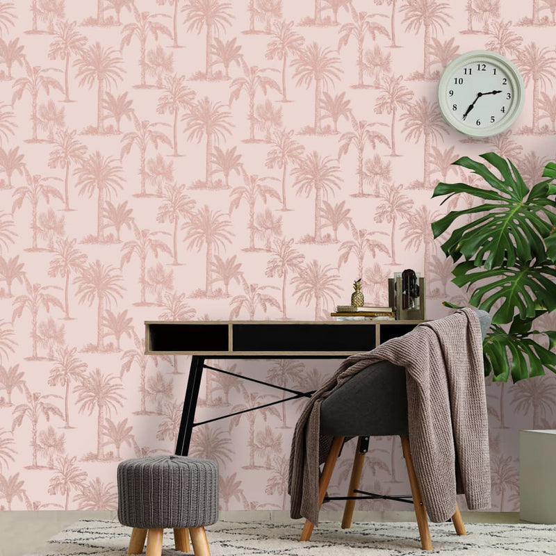 Load image into Gallery viewer, DUTCH WALLCOVERINGS DUTCH WALLCOVERINGS Behang Tropical Trees roze
