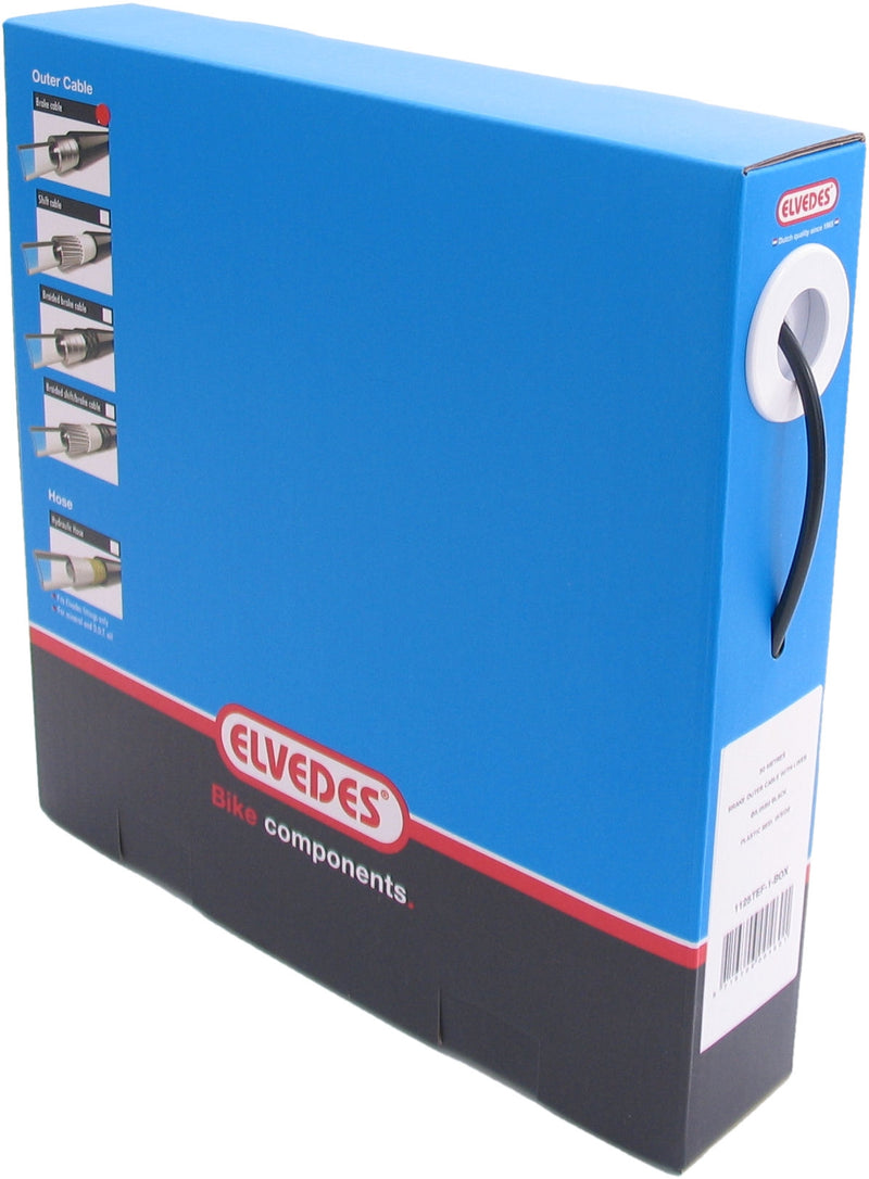 Load image into Gallery viewer, Schakel buitenkabel Elvedes met voering 30 meter Ø5,0mm - zwart (30 meter in doos)