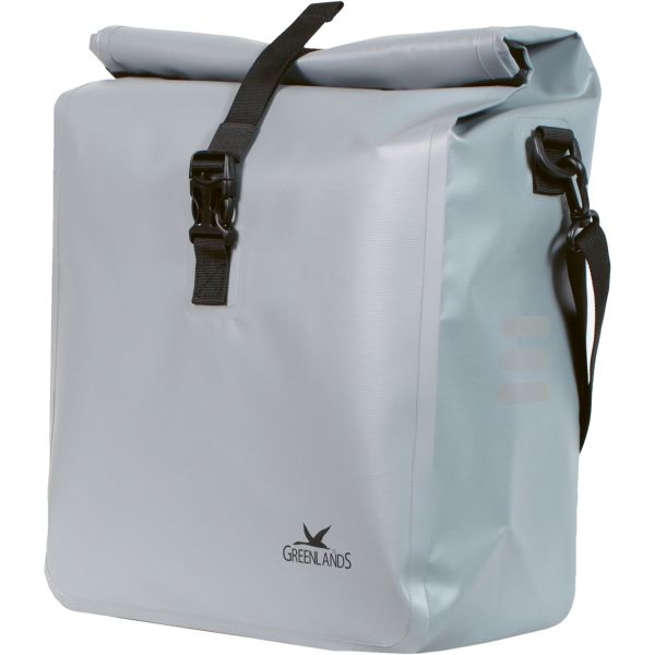Load image into Gallery viewer, Greenlands enkele fietstas urban style waterproof 2 - 23 liter 31 x 50 x 15 cm - licht grijs