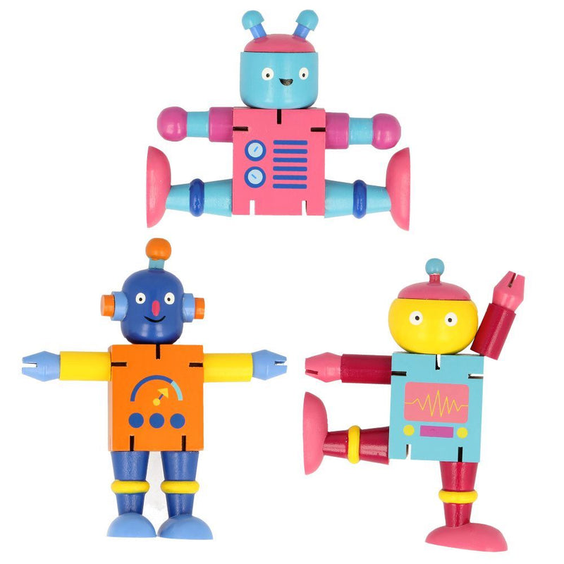 Load image into Gallery viewer, Flexi houten robots.fsc. 12 stuks. 3+
