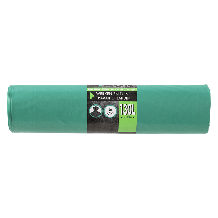 Load image into Gallery viewer, 1070343 - afvalzak werken tuin 130l 5st | 10 stuks