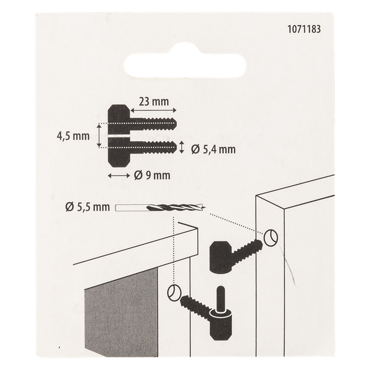 Load image into Gallery viewer, Mack 1071183 - 2 meubel inboorpaumellen zwart ø 9 x 23 mm | 5 stuks
