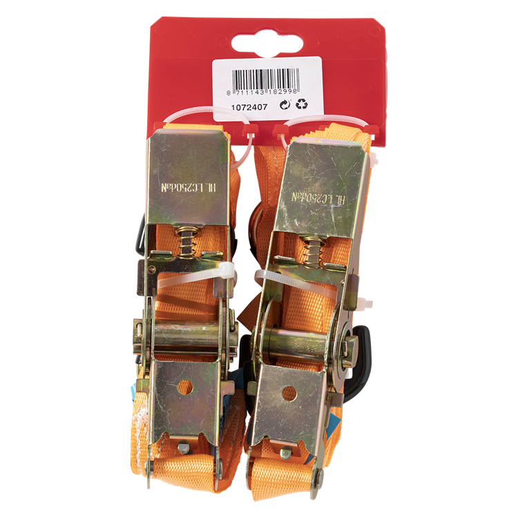 Load image into Gallery viewer, Mack 1072407 - 2 spangordels pe, ratelspanner25mm-5m max 500kg 2d,2 s haken | 5 stuks